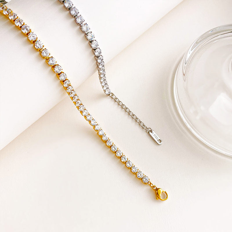 Camille – Bracelet Full Diamant pour Couples Élégants