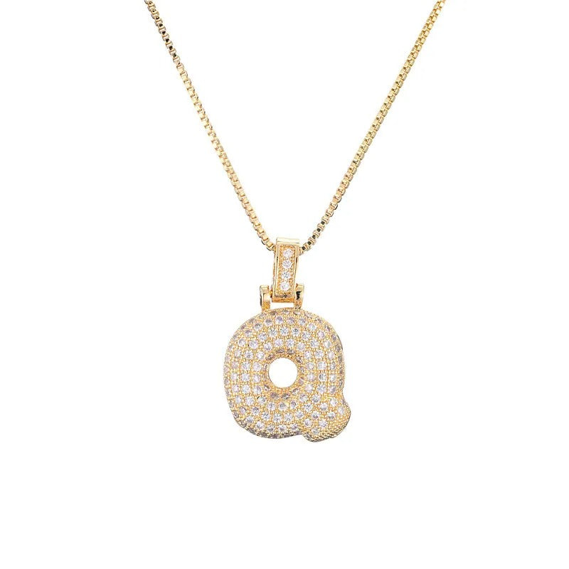 Zie – Collier Initiale Bulles Pavées
