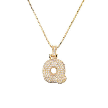 Zie – Collier Initiale Bulles Pavées