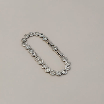 Victoria – Collier et Bracelet avec Bouton Rond Brillant