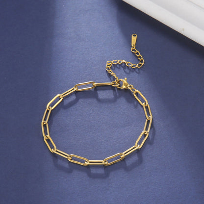 Kai – Bracelet Maille Paperclip Doré Chic