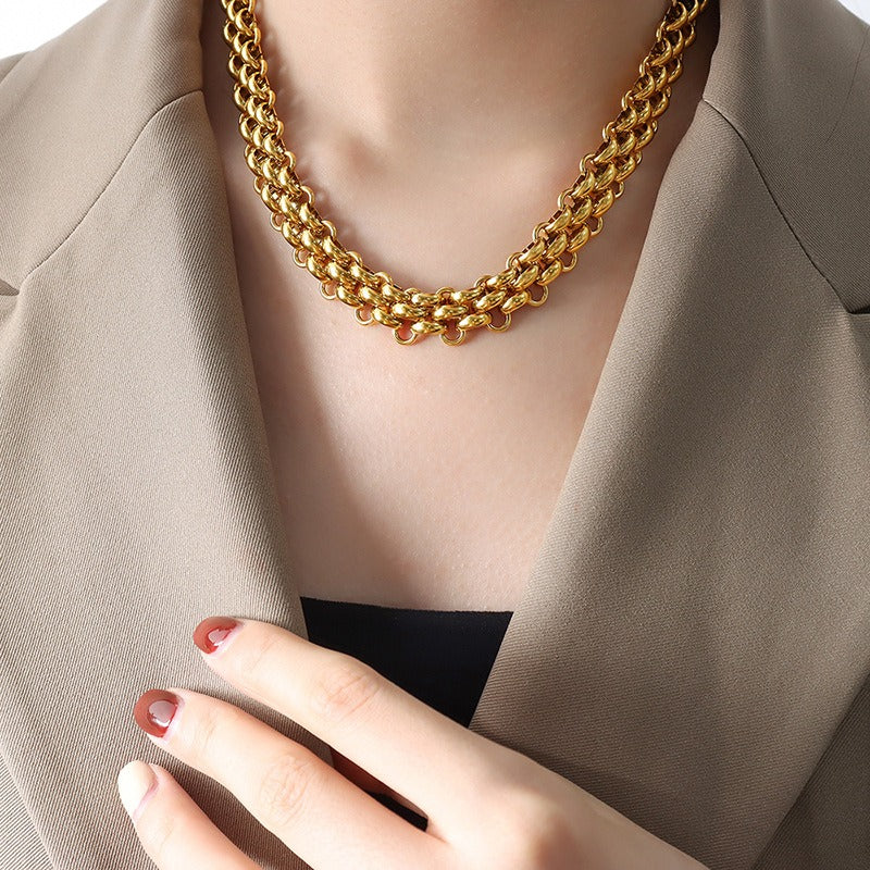 Coralie – Parure Dorée Volumineuse 18K