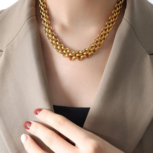 Coralie – Parure Dorée Volumineuse 18K