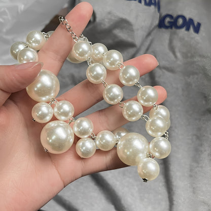Lucie – Collier luxe léger avec perles grandes et petites