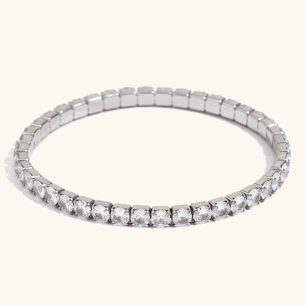 Chloe – Bracelet simple en acier inoxydable plaqué