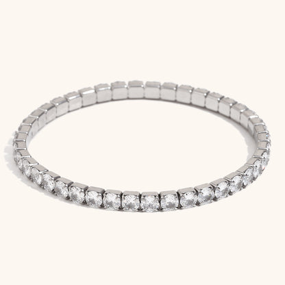 Chloe – Bracelet simple en acier inoxydable plaqué