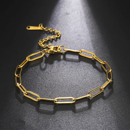 Kai – Bracelet Maille Paperclip Doré Chic