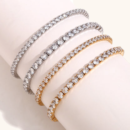 Chloe – Bracelet simple en acier inoxydable plaqué
