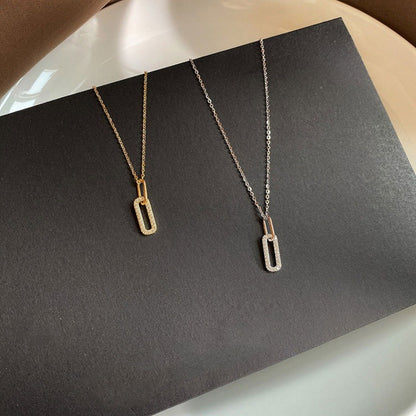 Sora – Collier à Pendentif Maillon Étincelant