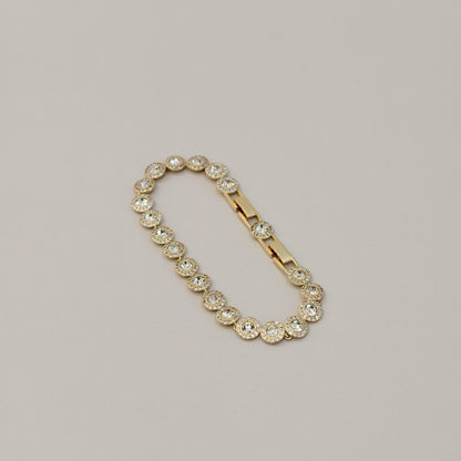 Victoria – Collier et Bracelet avec Bouton Rond Brillant