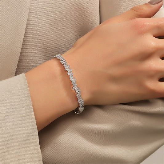 Meiko – Bracelet Jonc Éternité Baguette