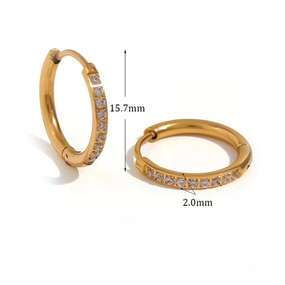 Verna – Boucles d'oreilles Huggie Éternité