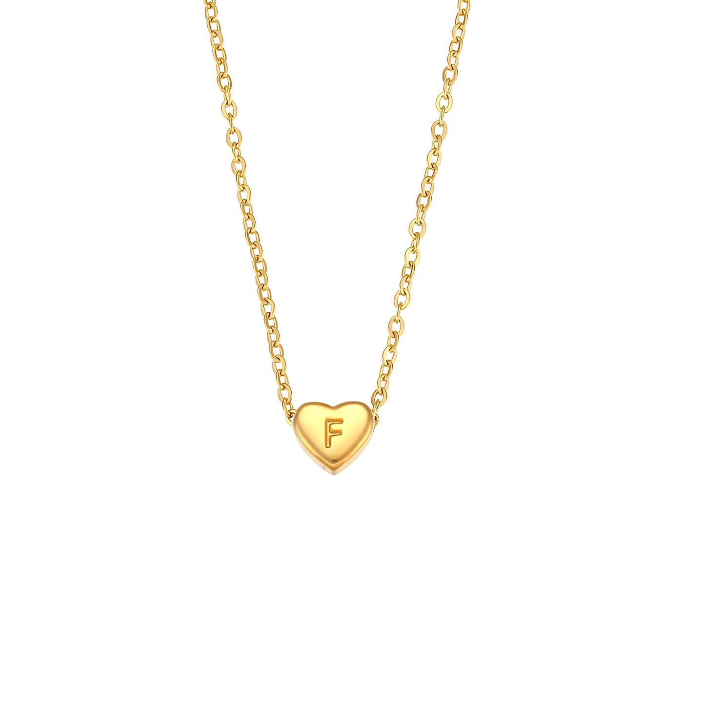 Amora – Collier Initiale Cœur Doré