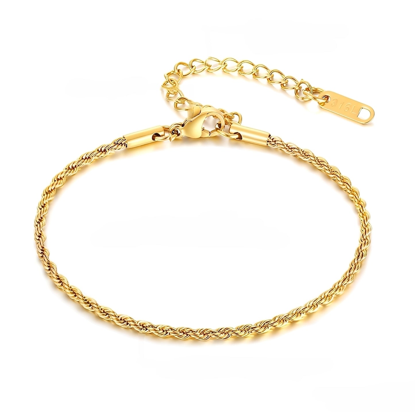 Ines – Bracelet Torsadé en Acier Inoxydable