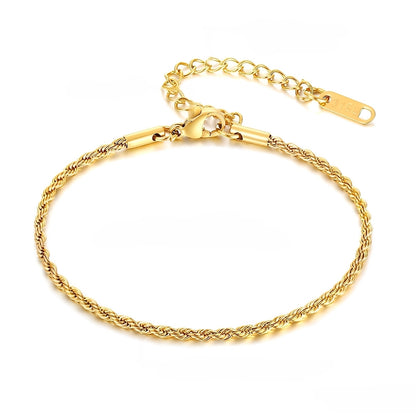 Ines – Bracelet Torsadé en Acier Inoxydable