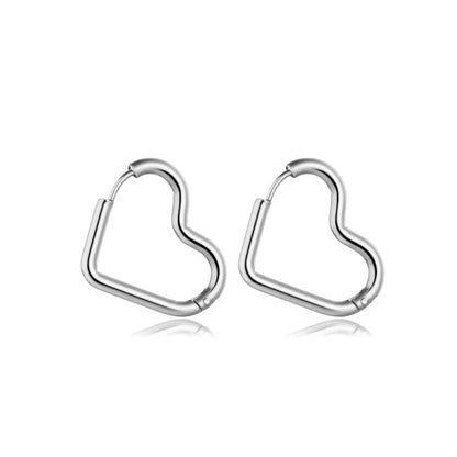 Brianna – Boucles d’Oreilles Cœur Argentées