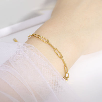 Kai – Bracelet Maille Paperclip Doré Chic