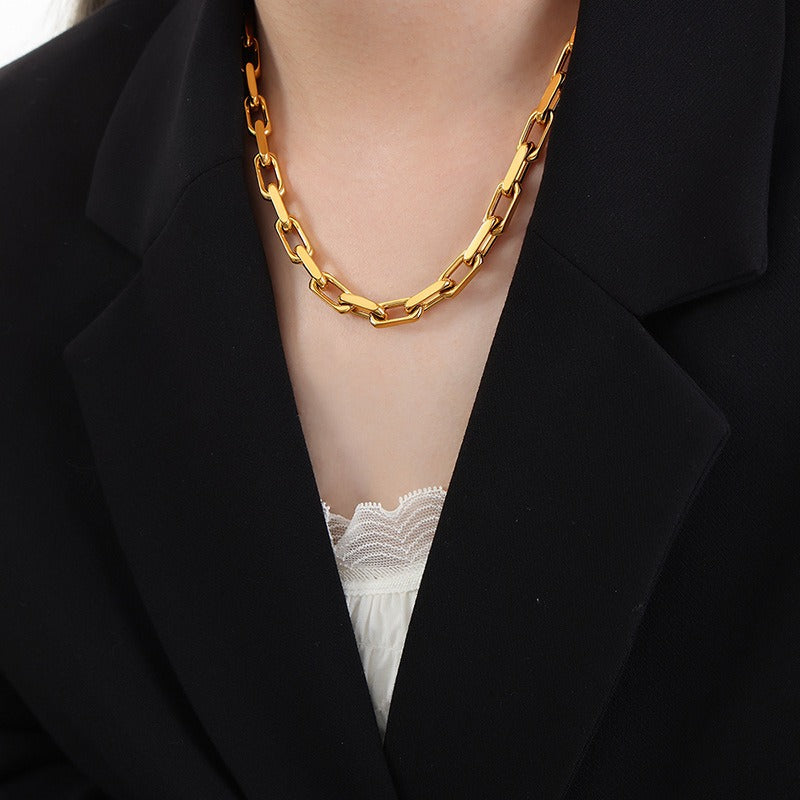 Bella – Collier Chaîne Cubaine Épaisse