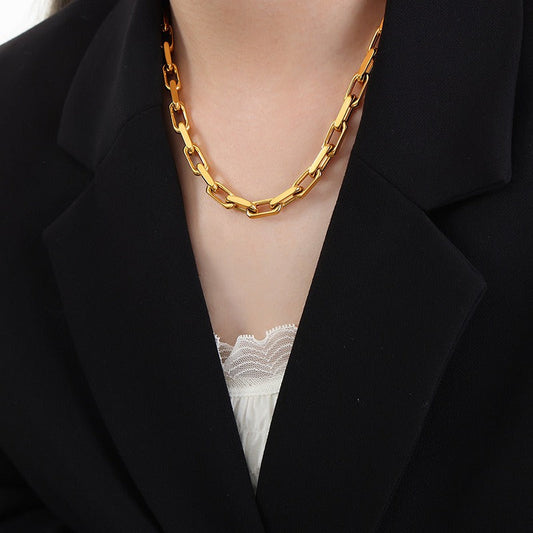Bella – Collier Chaîne Cubaine Épaisse