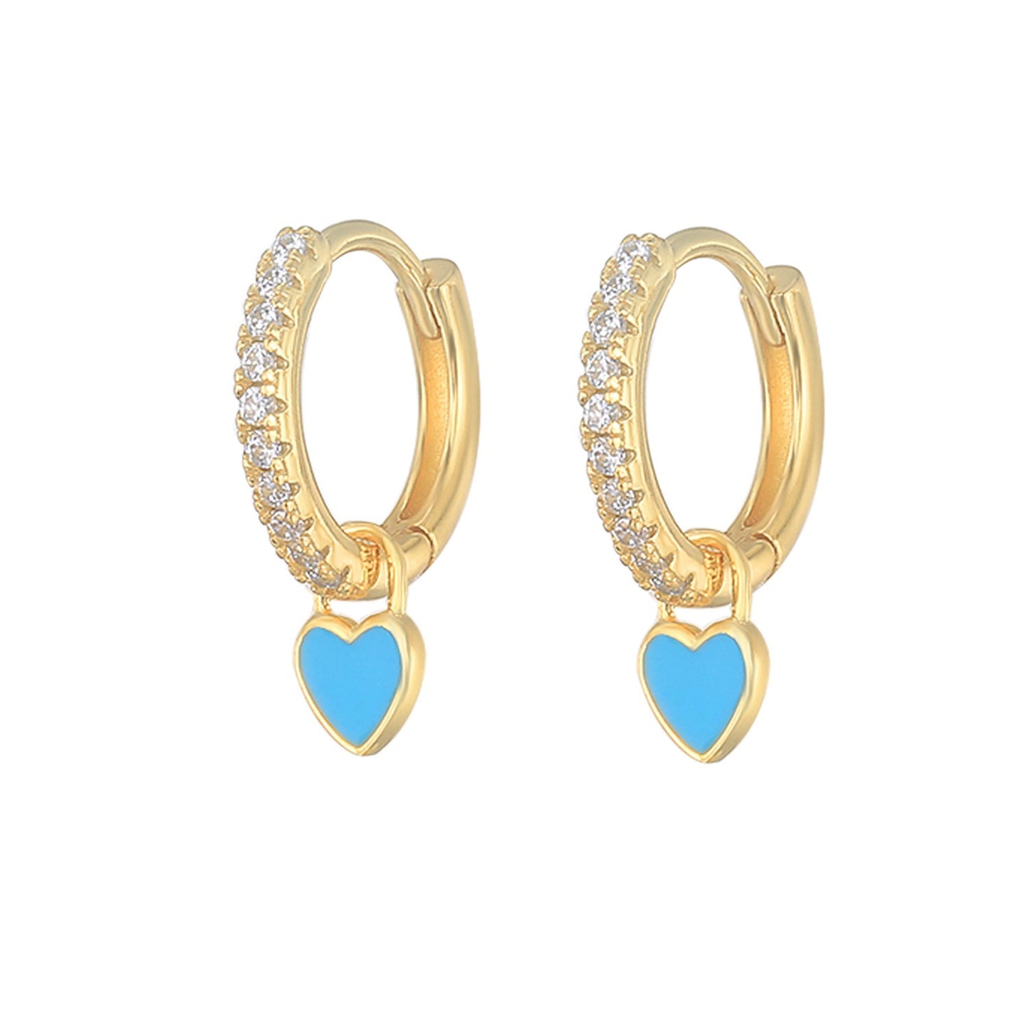 Gabby – Boucles d’Oreilles Huggies en Forme de Cœur