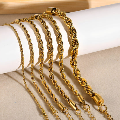 Ines – Bracelet Torsadé en Acier Inoxydable