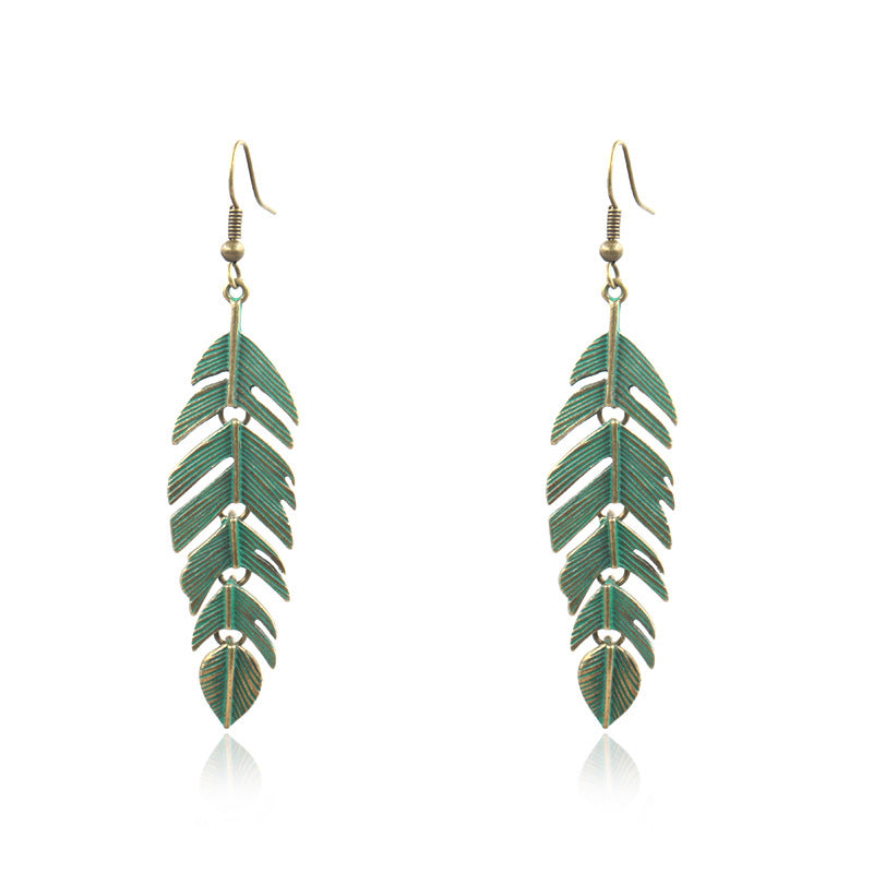 Ivana – Boucles d'oreilles feuille vintage