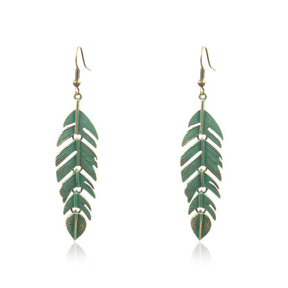 Ivana – Boucles d'oreilles feuille vintage