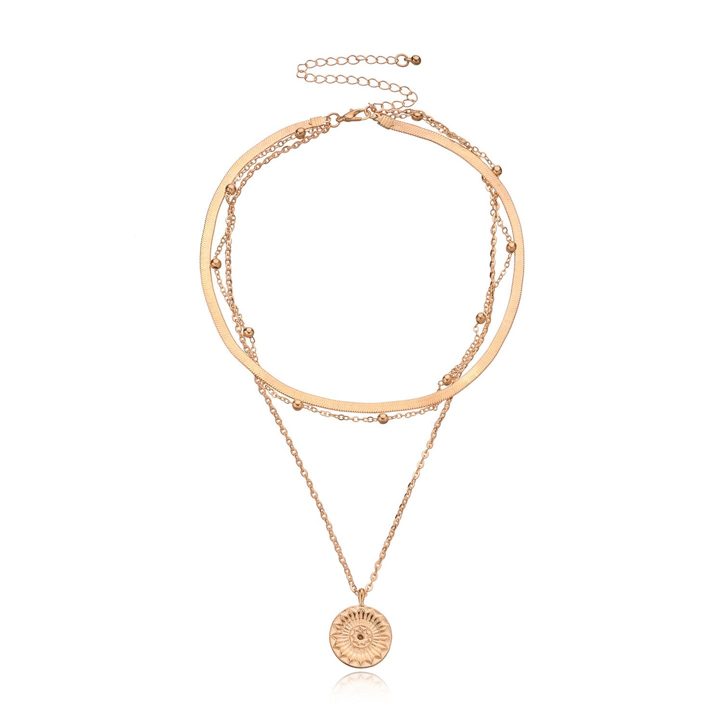 Riana – Collier Multi-Couches à Perles Sphériques