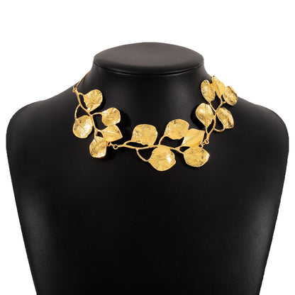 Mitena – Collier en Alliage Design Feuille