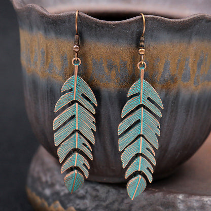 Ivana – Boucles d'oreilles feuille vintage