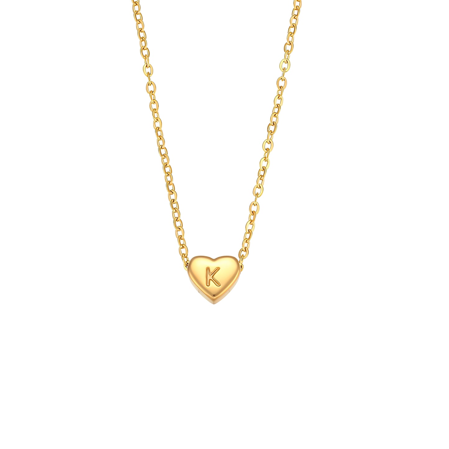 Amora – Collier Initiale Cœur Doré