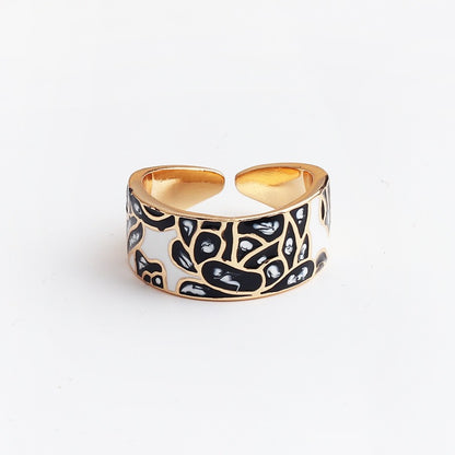 Kamille – Bague Camille Large Bleu Feuillage