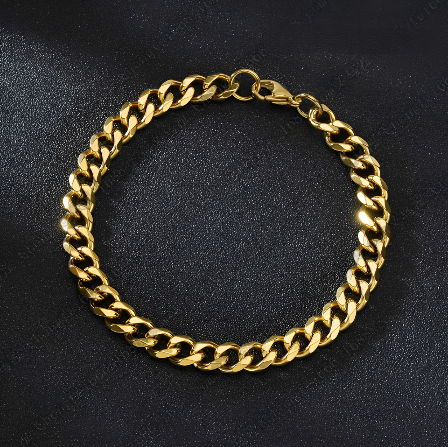 Glenda – Bracelet Cuban en Acier Inoxydable Meulé à Six Faces