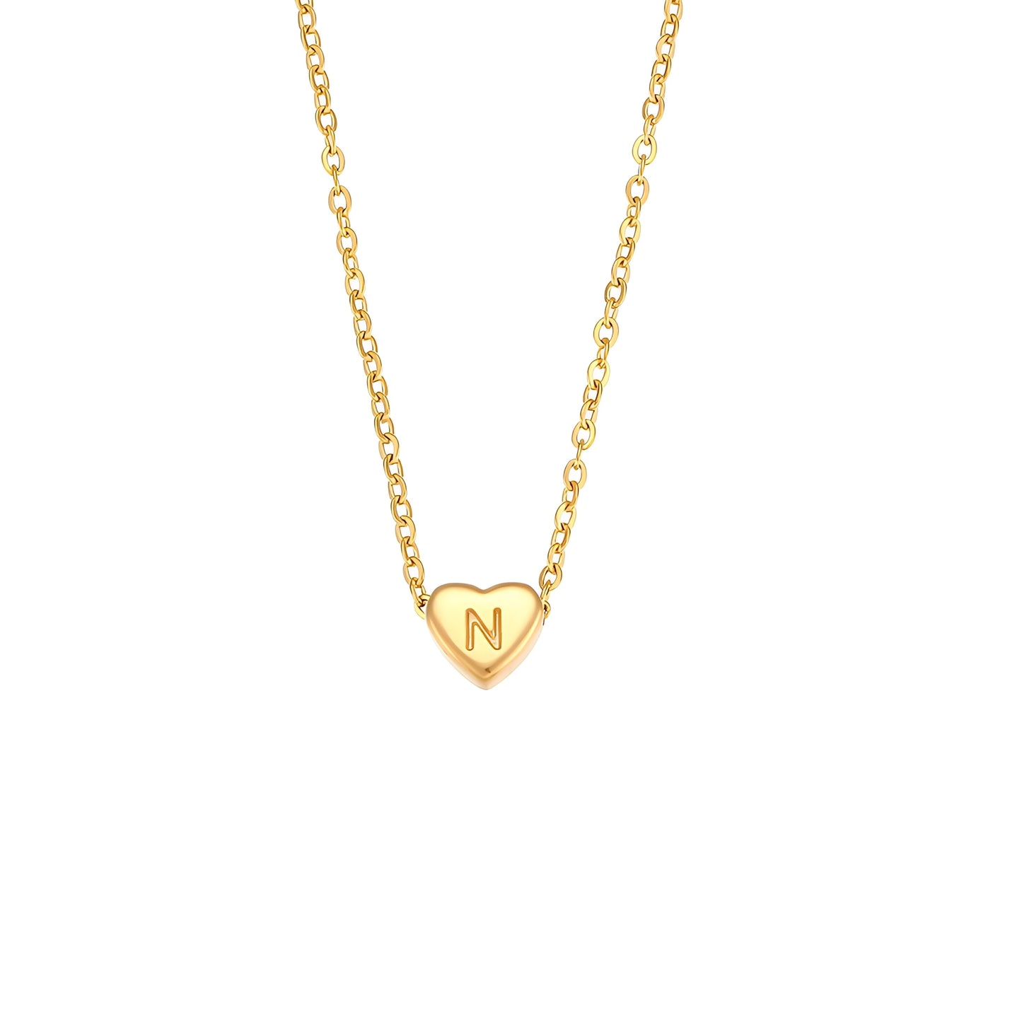 Amora – Collier Initiale Cœur Doré