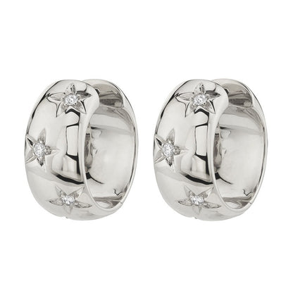 Hoshi – Boucles d’Oreilles Créoles Étoile Dorées