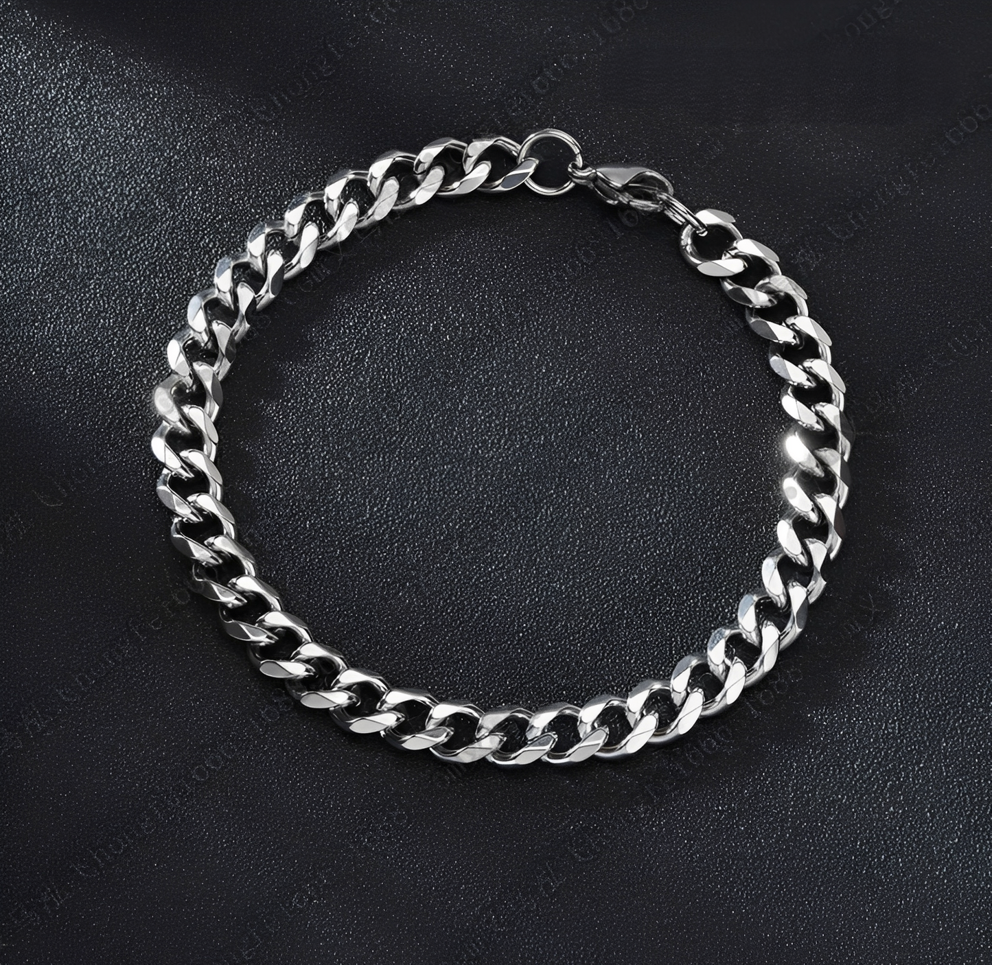 Glenda – Bracelet Cuban en Acier Inoxydable Meulé à Six Faces