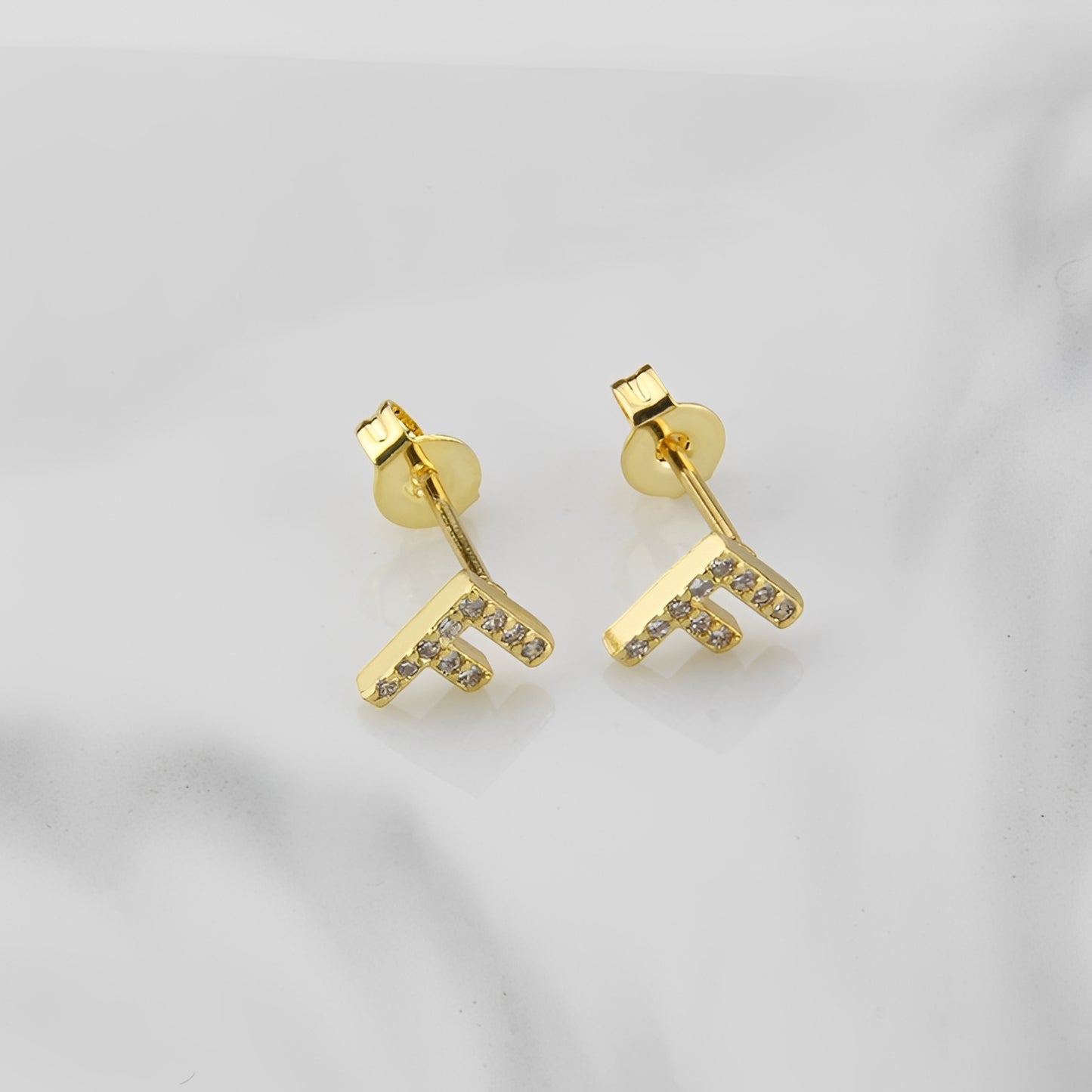 Aiah – Boucles d'Oreilles Lettre de l'Alphabet Anglais