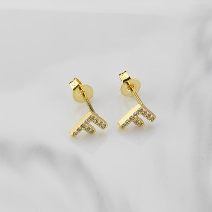 Aiah – Boucles d'Oreilles Lettre de l'Alphabet Anglais