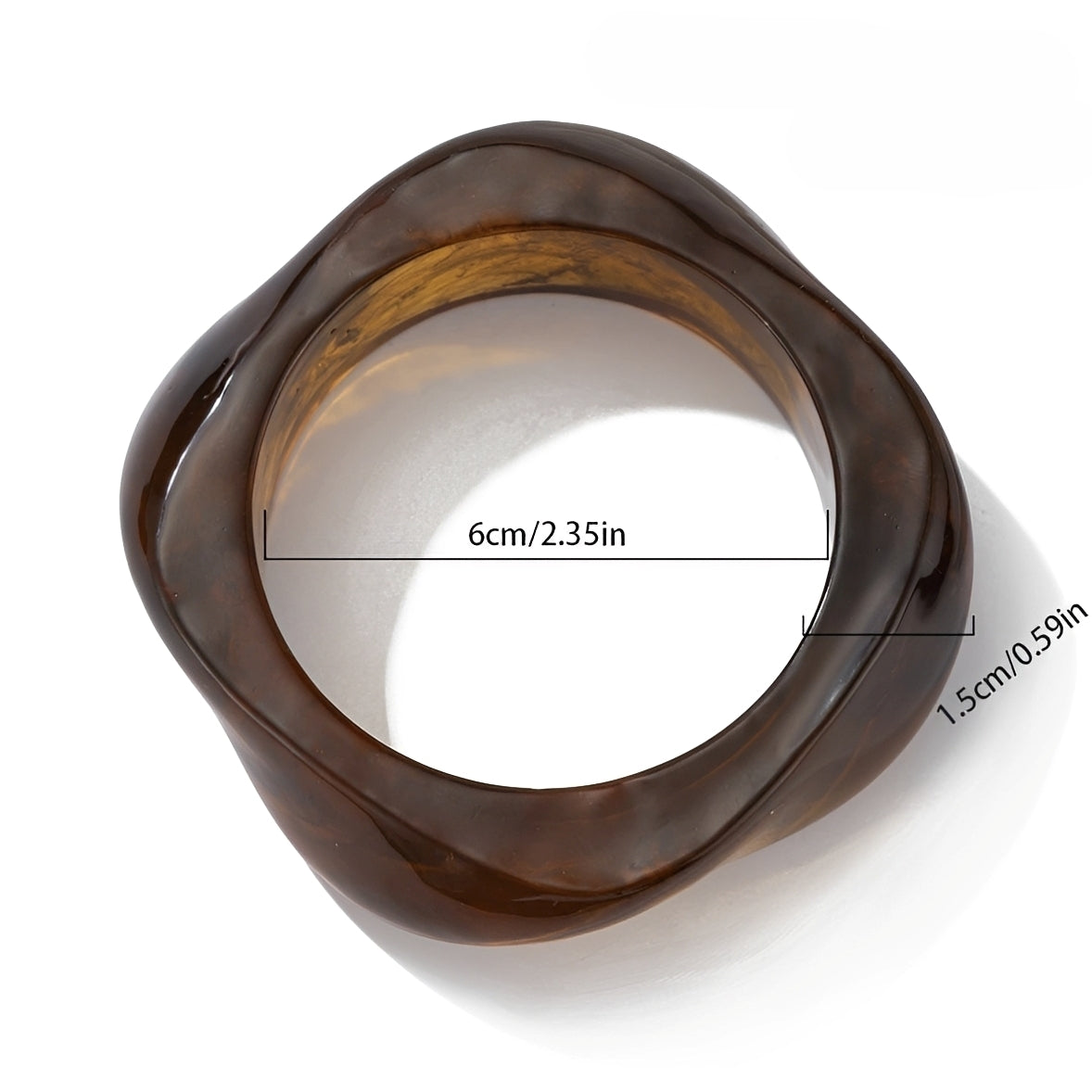 Layra – Bracelet Acrylique Irrégulier Translucide