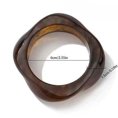Layra – Bracelet Acrylique Irrégulier Translucide