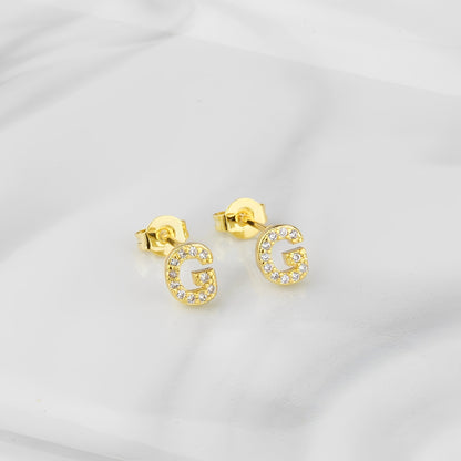 Aiah – Boucles d'Oreilles Lettre de l'Alphabet Anglais