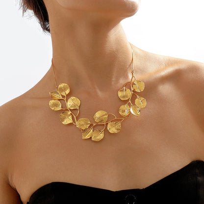 Mitena – Collier en Alliage Design Feuille