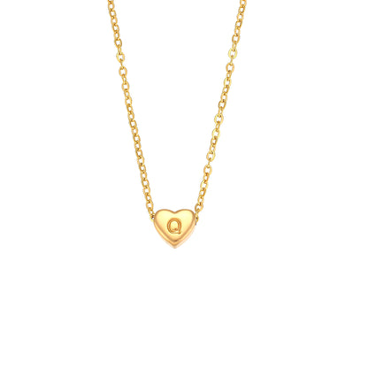 Amora – Collier Initiale Cœur Doré