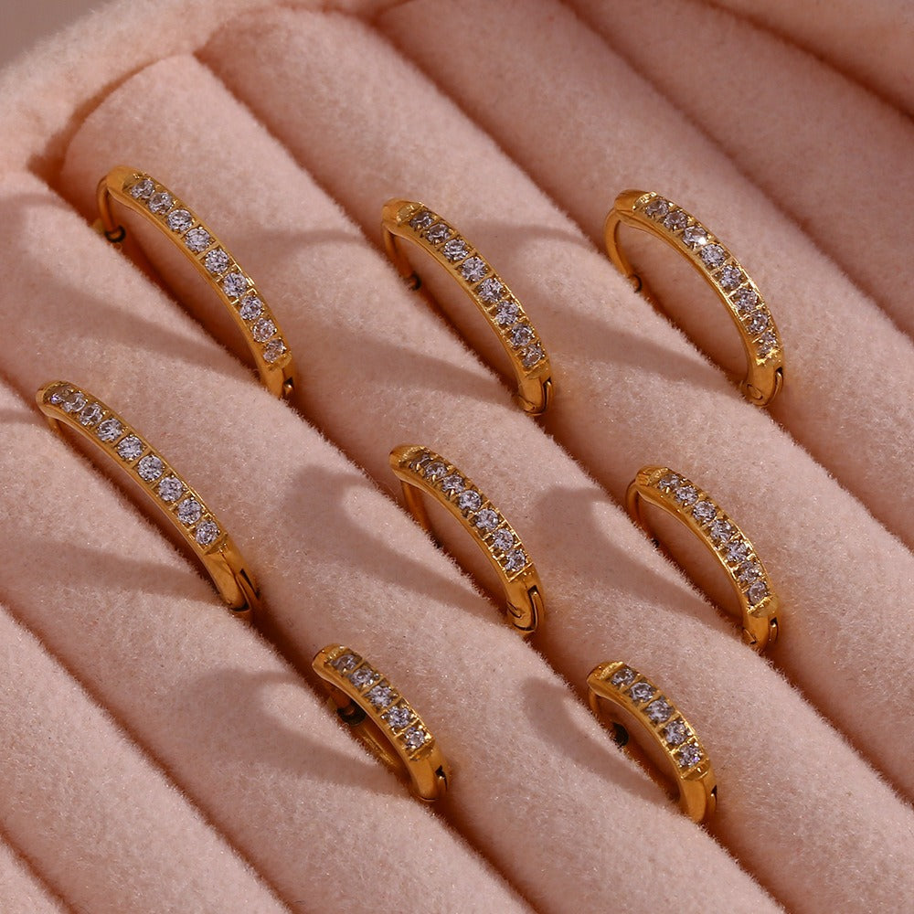 Verna – Boucles d'oreilles Huggie Éternité