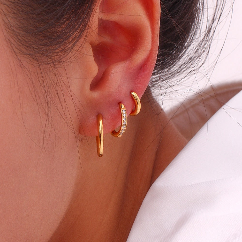 Verna – Boucles d'oreilles Huggie Éternité
