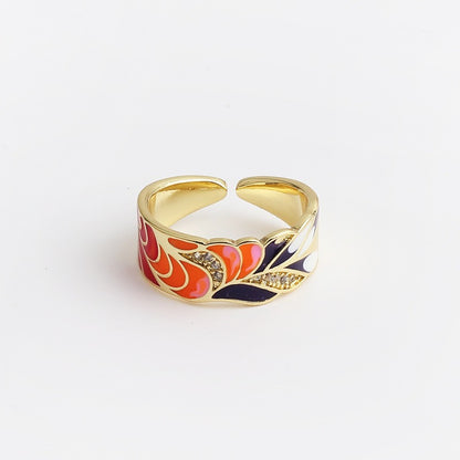 Kamille – Bague Camille Large Bleu Feuillage