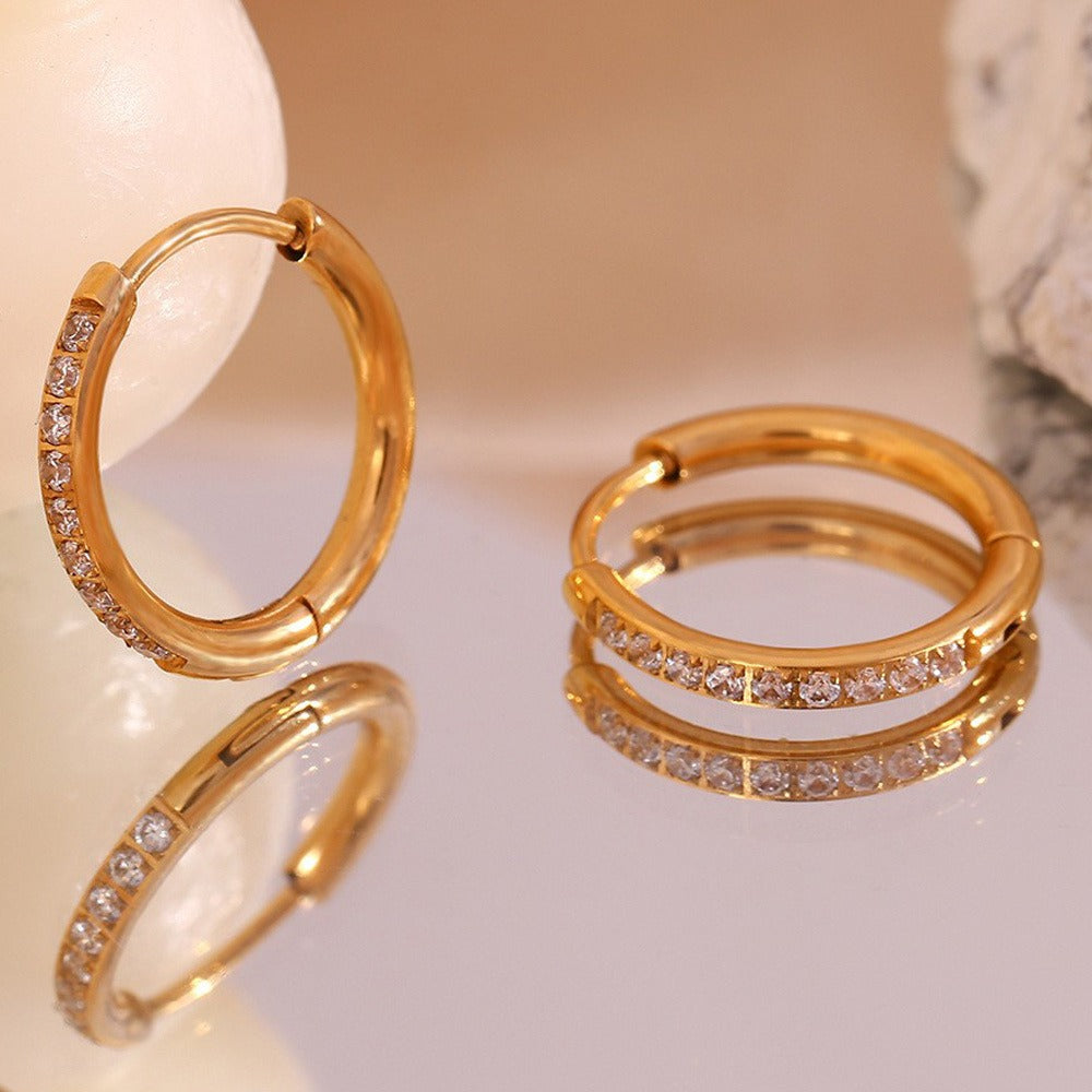 Verna – Boucles d'oreilles Huggie Éternité