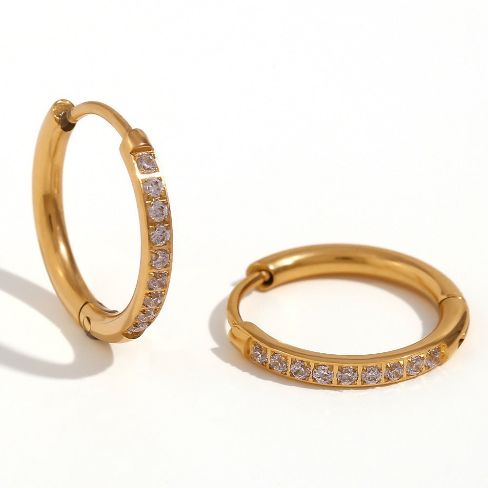 Verna – Boucles d'oreilles Huggie Éternité