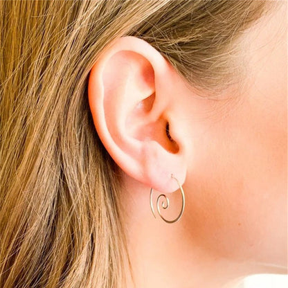 Yara – Boucles d'Oreilles Boho en Spirale en Argent