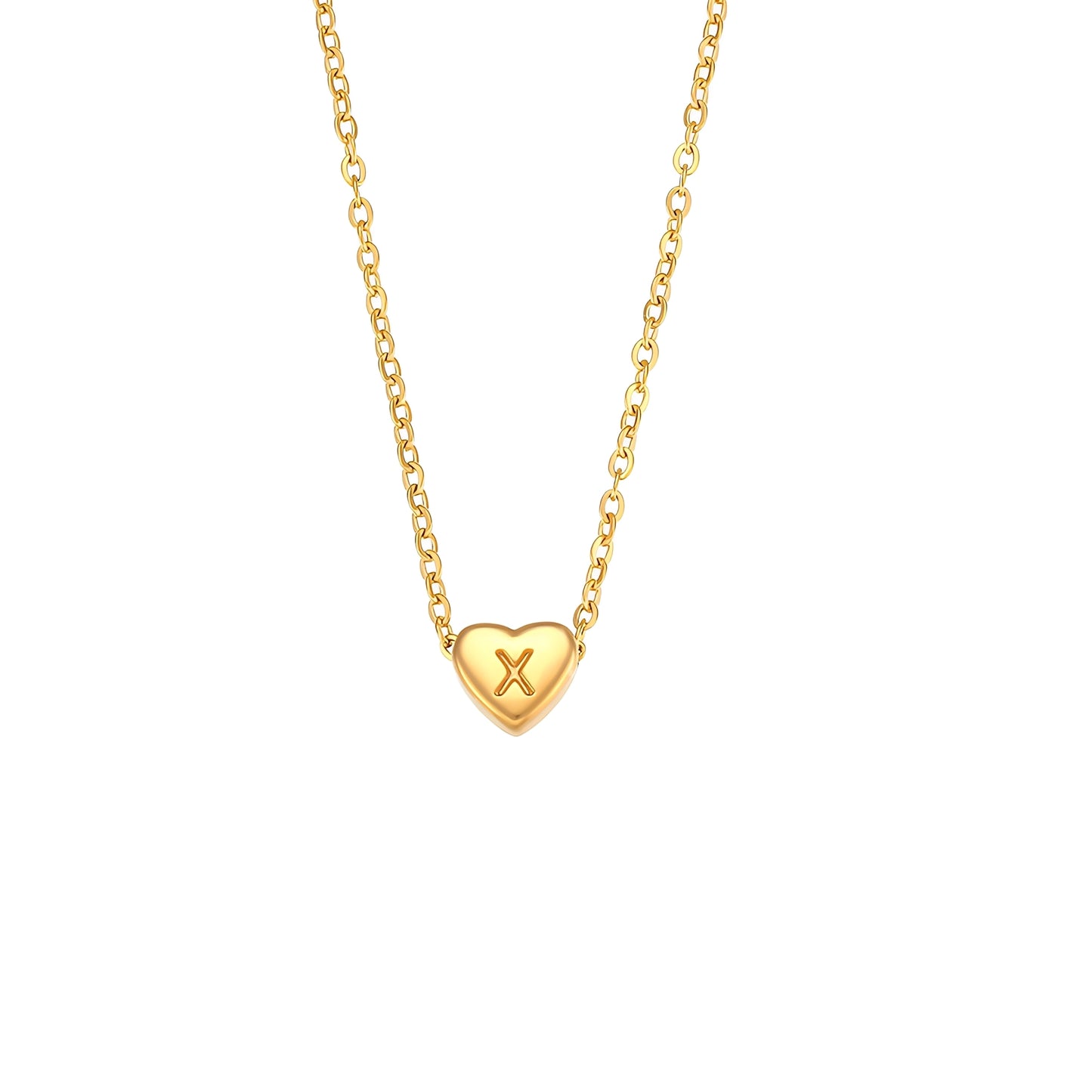 Amora – Collier Initiale Cœur Doré